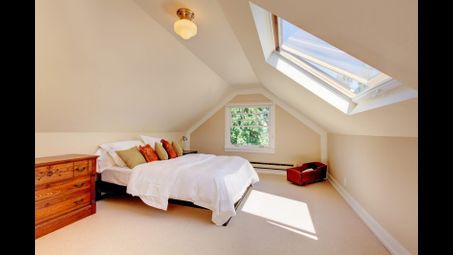 bedroom, room, attic, property