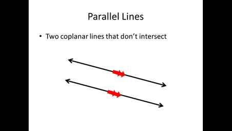 parallel lines are coplanar and do not intersect